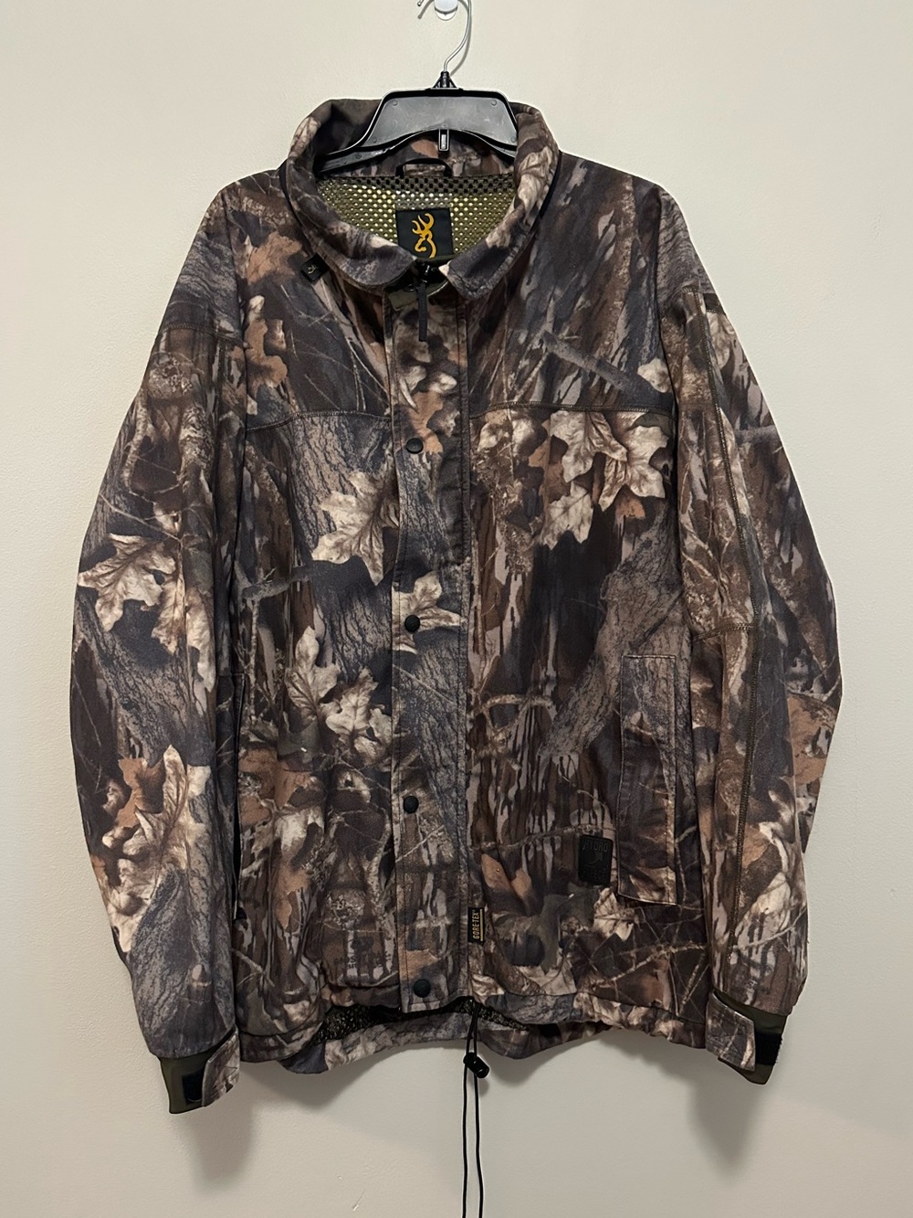Browning Gore Tex Hydro Fleece Realtree Camo Hunting Jacket 2XL Gorpcore